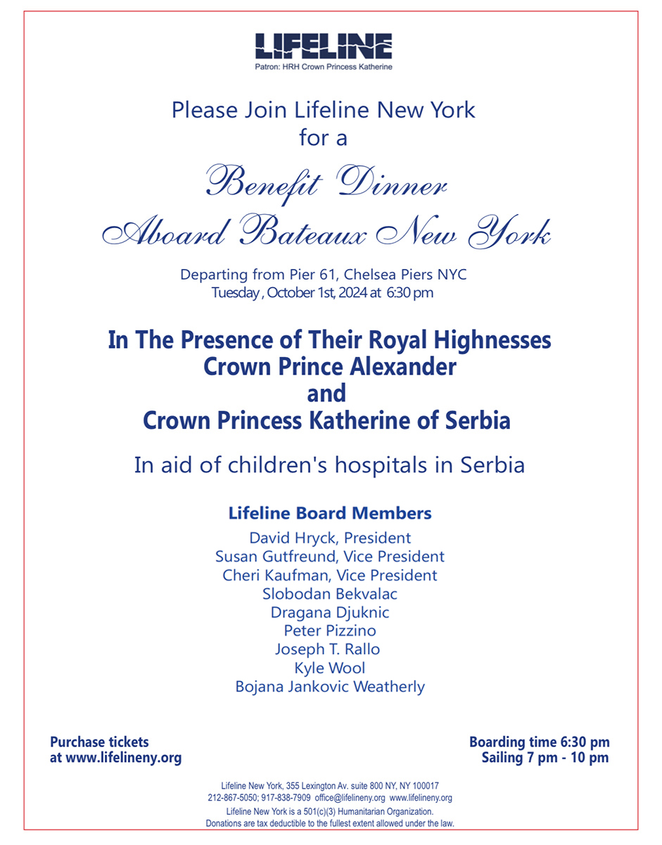 Benefit Dinner, Aboard Bateaux New York